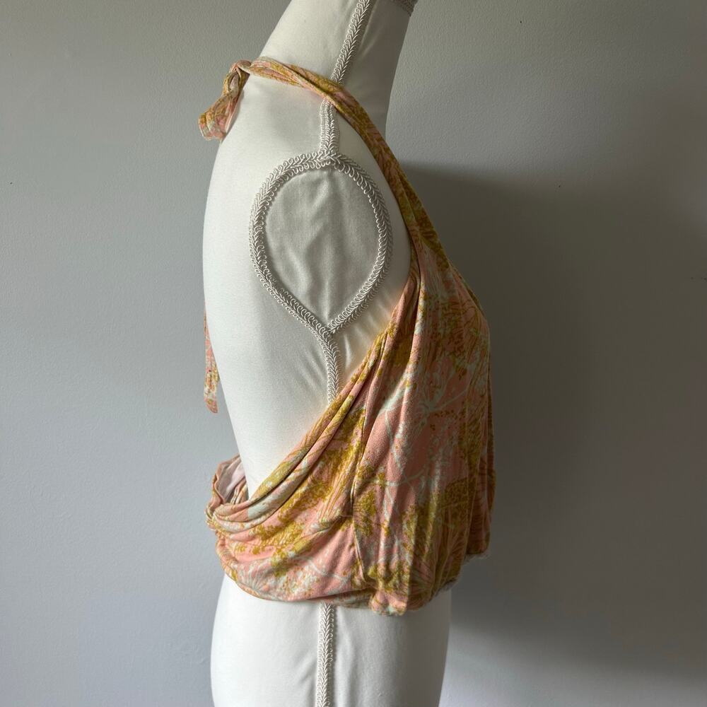 Kimchi Blue Pastel Halter Tie Top Summer Beach Vacation Size Medium - Picture 3 of 7